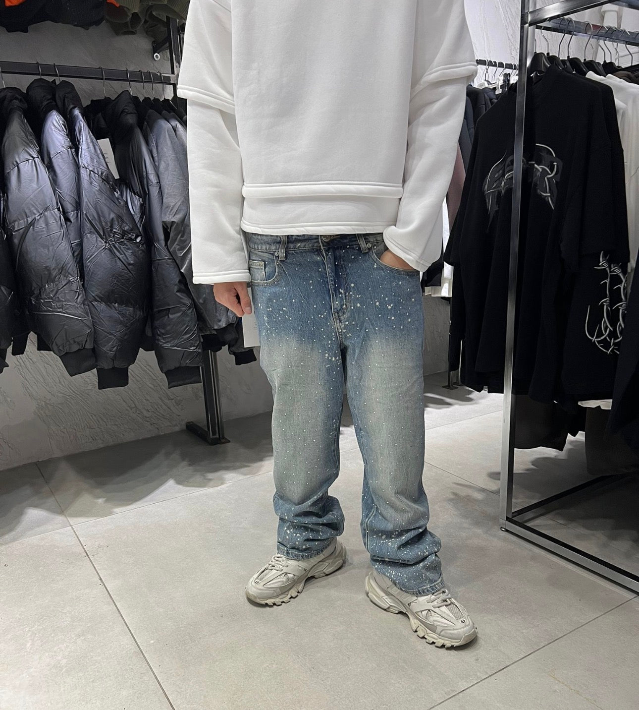 BAGGY FULL DIAMOND Y652